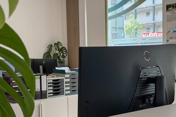 Counter eines Kundenzentrums